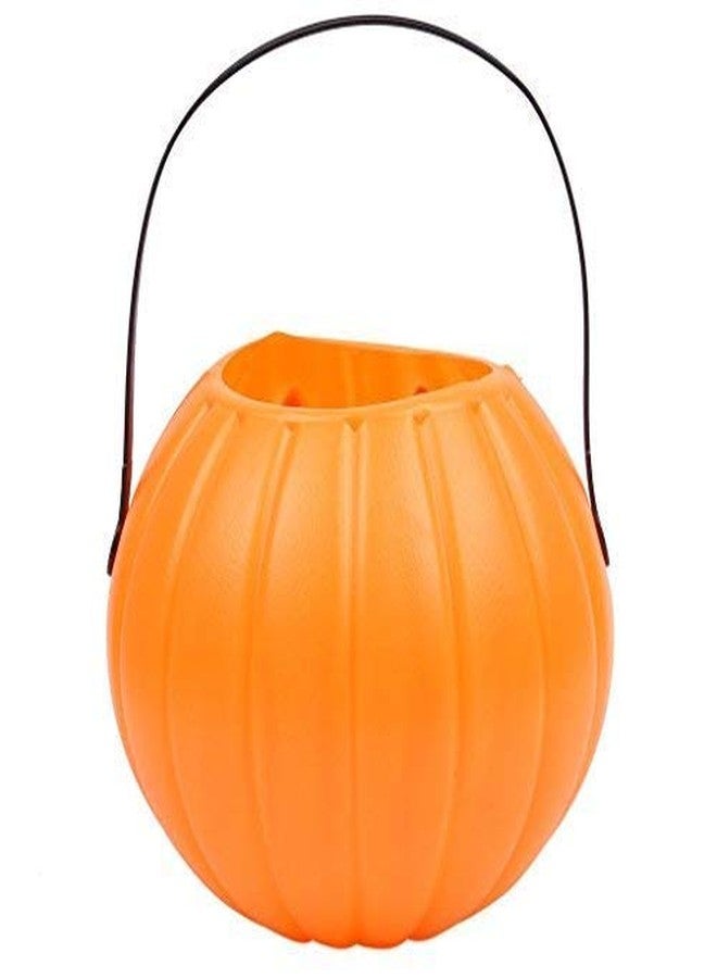 Sage Square Halloween Candy Bucket Portable Pumpkin Decor Treat Bag with Handle (Orange and Black) - Image 2